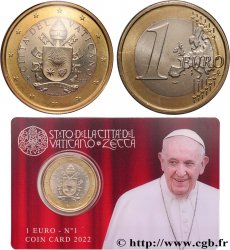 VATICAN Coin-Card (n°1) 1 Euro ARMOIRIES DU PAPE FRANÇOIS
2022 Rome