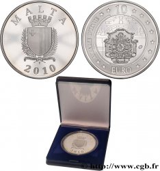 MALTA Belle Épreuve 10 Euro AUBERGE D’ITALIE 2010 Utrecht