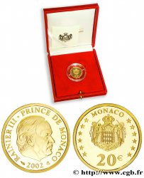 MONACO Belle Épreuve 20 Euro RAINIER III - PRINCE DE MONACO 2002 