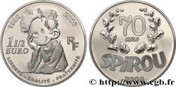 FRANCE Belle Épreuve 1 Euro 1/2 SPIROU 2008 BE