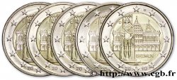 GERMANY lot les 5 ateliers 2 Euro BRÊME - HÔTEL DE VILLE ET STATUE DE ROLAND 2010 MS