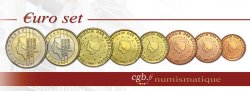 PAYS-BAS LOT DE 8 PIÈCES EURO (1 Cent - 2 Euro Beatrix) 2010 SPL63