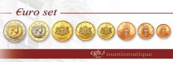 LATVIA LOT DE 8 PIÈCES EURO (1 Cent - 2 Euro) 2014 MS63