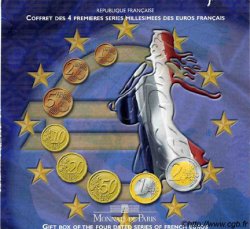 FRANCE COFFRET 4 SÉRIES Euro BRILLANT UNIVERSEL 1999-2000-2001-2002 n.d. 