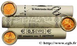 EUROPEAN CENTRAL BANK Lot 3 rouleaux de 1 cent Finlande, Grèce et Pays-Bas n.d  