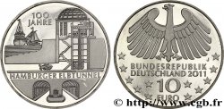 GERMANIA 10 Euro CENTENAIRE DU TUNNEL SOUS L’ELBE  À HAMBOURG 2011 Hambourg J