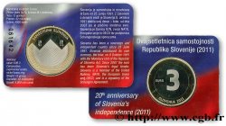 ESLOVENIA Coin-Card 3 Euro 20ème ANNIVERSAIRE DE L’INDÉPENDANCE DE LA SLOVÉNIE 2011  