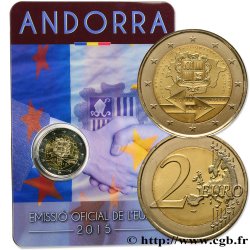 ANDORRA Coin-card 2 Euro 25e ANNIVERSAIRE DE LA SIGNATURE DE L ACCORD DOUANIER AVEC L UNION EUROPÉENNE  2015 