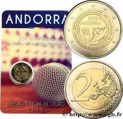 ANDORRA (PRINCIPALITY) Coin-card 2 Euro 25e ANNIVERSAIRE DE LA RADIO TELEVISION D ANDORRE 2016 