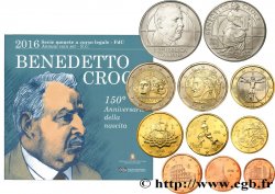 ITALIEN SÉRIE Euro BRILLANT UNIVERSEL - BENEDETTO CROCE (10 pièces) 2016 Rome