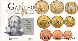 ITALIEN SÉRIE Euro BRILLANT UNIVERSEL (9 pièces) - GALILÉE 2014 Rome