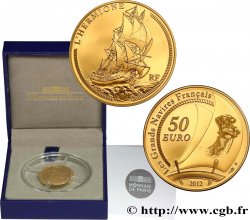 FRANCE Belle Épreuve 50 Euro or L’HERMIONE (1/4 once) 2012 Pessac