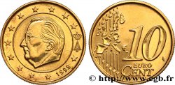 BELGIQUE 10 Cent Albert II, premier type (stries fines) 1999 Bruxelles