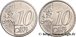 BANQUE CENTRALE EUROPEENNE Essai 10 Cent Euro double face commune, frappe monnaie sur flan blanc n.d 