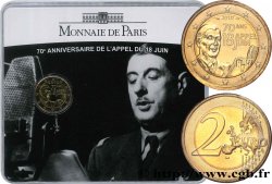 FRANCE Coin-Card 2 Euro 70e ANNIVERSAIRE DE L’APPEL DU 18 JUIN 1940 2010 Pessac