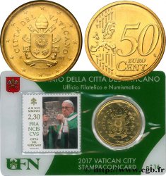 VATICAN Coin-Card (n°16) 50 Cent ARMOIRIES DU PAPE FRANÇOIS
2017 Rome
