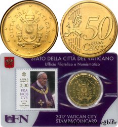 VATICAN Coin-Card (n°17) 50 Cent ARMOIRIES DU PAPE FRANÇOIS
2017 Rome