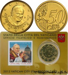 VATICAN Coin-Card 50 Cent BENOÎT XVI + Timbre (n°4)
 2013 Rome