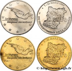FRANCIA Lot 1 Euro et 2 Euro du département de la Mayenne 1997 