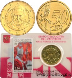 VATICAN Coin-Card (n°8) 50 Cent PAPE FRANÇOIS (+ timbre)
2015 Rome