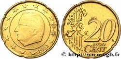 BELGIQUE 20 Cent ALBERT II, coin cassé 2002 Bruxelles