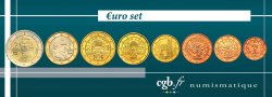 AUTRICHE LOT DE 8 PIÈCES EURO (1 Cent - 2 Euro Von Suttner) 2002 Vienne 