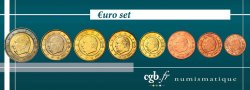 BÉLGICA LOT DE 8 PIÈCES EURO (1 Cent - 2 Euro Albert II) 2005 Bruxelles Bruxelles