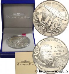 FRANCE Belle Épreuve 1 Euro 1/2 JULES VERNE - VINGT MILLE LIEUES SOUS LES MERS 2005 Pessac - Monnaie de Paris