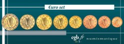 IRELAND REPUBLIC LOT DE 8 PIÈCES EURO (1 Cent - 2 Euro Harpe) 2008 Dublin-Sandyford