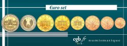 GERMANY LOT DE 8 PIÈCES EURO (1 Cent - 2 Euro Aigle héraldique) n.d. Karlsruhe G