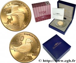 FRANCE Belle Épreuve 50 Euro or WWF - LE GOELAND D’AUDOUIN (1/4 once) 2011 Pessac
