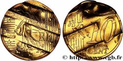 FRANCE 10 Cent Nouvelle Semeuse, premier type (stries fines), difformée 1999 Pessac