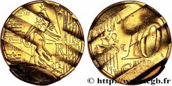 FRANCE 10 Cent Nouvelle Semeuse, premier type (stries fines), difformée 1999 Pessac