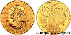 FRANCE Belle Épreuve 5 Euro LA SEMEUSE - DENIER DE CHARLES LE CHAUVE 2014 Pessac