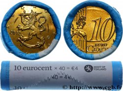 FINLANDE Rouleau 40 x 10 Cent LION HÉRALDIQUE 2012 Vanda