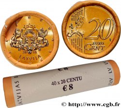 LETTONIE Rouleau 50 x 20 Cent Armoiries 2014 