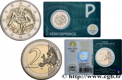 FRANKREICH Coin-Card 2 Euro JO PARIS 2024 - blister VERT FONCÉ 2024 Pessac - Monnaie de Paris