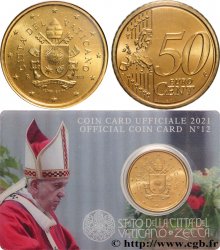 VATICAN Coin-Card (n°12) 50 Cent ARMOIRIES DU PAPE FRANÇOIS
2021 Rome