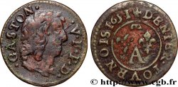 DOMBES - PRINCIPAUTÉ DE DOMBES - GASTON D ORLÉANS Denier tournois, type 6