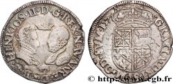 NAVARRE-BÉARN - HENRI III DE NAVARRE, II DE BÉARN ET MARGUERITE DE VALOIS Teston TTB