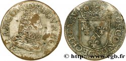 PRINCIPAUTY OF CHATEAU-REGNAULT - FRANCOIS OF BOURBON-CONTI Liard argenté, deuxième effigie, buste avec col fraisé