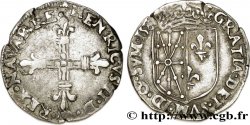 NAVARRE-BÉARN - HENRI III DE NAVARRE, II DE BÉARN Quart d écu de Navarre TB+/TTB+