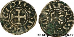 ANJOU - COMTÉ D ANJOU - HENRI II PLANTAGENÊT ET RICHARD CŒUR DE LION Denier TB+