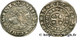 HAINAUT - COMTÉ DE HAINAUT - MARGUERITE DE CONSTANTINOPLE Demi-gros au cavalier ou baudequin TTB