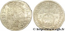 ALSACE - COMTÉ DE HANAU-LICHTENBERG - FRÉDÉRIC-CASIMIR Vierer ou deux kreutzers ou demi-batzen TTB