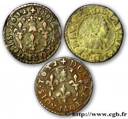 PRINCIPAUTY OF SEDAN - FREDERIC-MAURICE DE LA TOUR D AUVERGNE Lot de 3 doubles tournois, type 11 (grande collerette/petite tour)