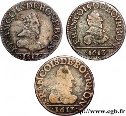 PRINCIPAUTÉ DE CHÂTEAU-REGNAULT - FRANÇOIS DE BOURBON-CONTI Lot de 3 liards, type 2 TTB