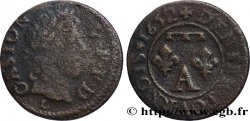 DOMBES - PRINCIPAUTÉ DE DOMBES - GASTON D ORLÉANS Denier tournois, type 13