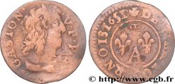 DOMBES - PRINCIPAUTÉ DE DOMBES - GASTON D ORLÉANS Denier tournois, type 6