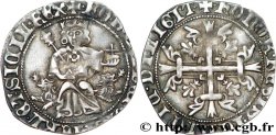 ITALIE - ROYAUME DE NAPLES - ROBERT D ANJOU Carlin d argent